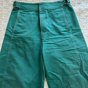 Green Wide Leg Trousers